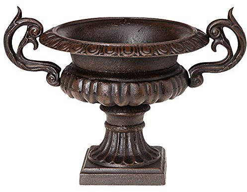 Nostalgi amfora planter blomkruka blomkruka gjutjärn antik stil brun