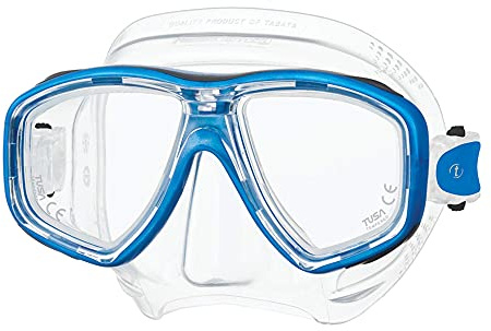 Tusa M-212 Ceos Clear Skirt Scuba Diving Mask - Fish Tail Blue