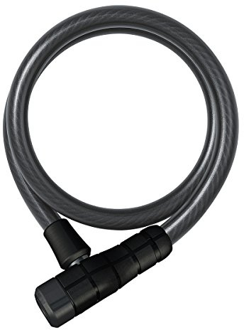 ABUS Kabelschloss Primo 5412K/85/12 + SCMU-Halterung - Fahrraschloss aus 12 mm starkem Stahlkabel Sicherheitslevel 3-85 cm - Schwarz