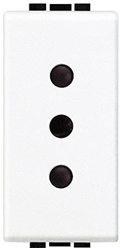 BTicino SN4113F Livinglight Presa, 2P+T, 10 A, 250 Va.c., Bianco