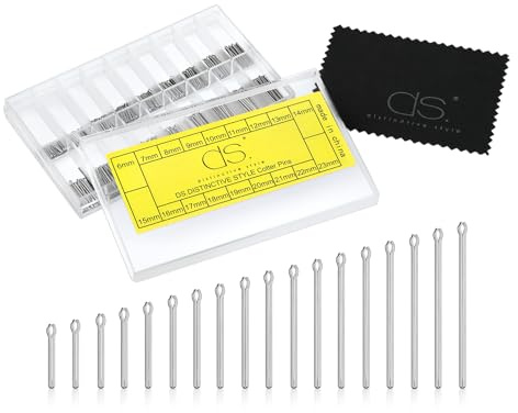 DS.Ddistinctive Style 360 Pieces 6-23mm Watch Band Link Cotter Pins Assortment Stainless Steel Watch Strap Bars Repair Kit for Watchmaker
