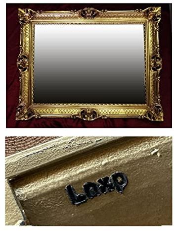 Lnxp Väggspegel barockspegel spegel i guld 90 x 70 cm antik barockrokoko shabby chic renässans ungdomsstil retrodesign med organisationsavtryck lyx prUNKfull 58 SP