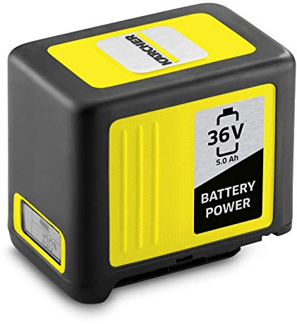 Kärcher Battery Power 36/50, 36 V, 5,0 Ah (Energieverbrauch 180 Wh, Echtzeitanzeige Akku, Lithium-Ionen-Akku, extrem robust, Temperaturmanagement, Strahlwasser geschützt, automatischer Lagermodus)