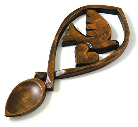 Dove of Peace Welsh Love Spoon - Lovespoons Hand-Carved in Wales