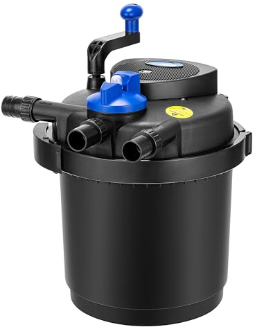 VIVOHOME Pressurized Biological Pond Filter with 13-watt Light, 1580 GPH Suitable for Koi Ponds up to 800 Gallons or Ornamental Ponds up to 1600 Gallons