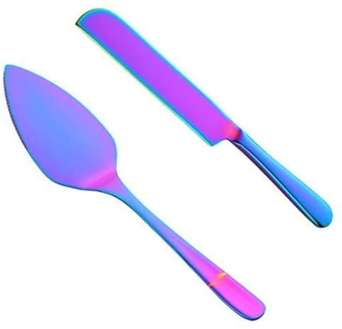 Buyer Star Cake Shovel Sets, 304 Stainless Steel Spatula Baking Tool Cake Shovel For Pie/Pizza/Cheese (Rainbow)