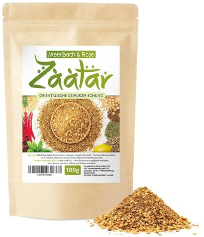 ZAATAR Gewürzmischung 100g orientalisches Gewürz Zatar | Naturbelassen. OHNE ZUSÄTZE. Vielseitig verwendbar. MEERBACH & ROSE Qualität aus Deutschland.