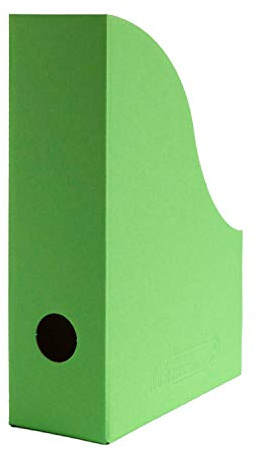 10 x PresentFill® Kleine Stehsammler Apfel Grün Zeitschriftensammler Stehordner für DIN A5 Format aus 100% Recycling Karton - Made in Germany für Schreibtisch, Archiv und Aufbewahrung