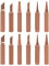 Mesee Soldering Tips Kit 900M Lead-Free Copper Solder Iron Tip Welding Head Tool Replacement Accessories for Hakko, Radio Shack, TENMA, ATTEN, Quick, Aoyue, Yihua Solder Station - 2 Set/ Total 12 Pcs