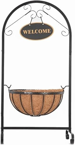 Garden Mile Garden Hanging Flower Basket 15'' Plastic Plant Holder Outdoor Plant Pot with 4 Way Chain Planter with Water Reservoir Easy Filling (review)