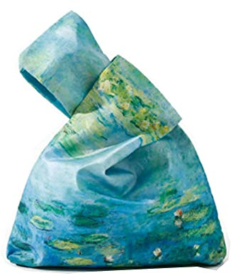 Borsa da polso impermeabile con motivo kimono giapponese, borsa da polso, borsa a nodo a portafoglio, portatile, per donne (giglio acqua)