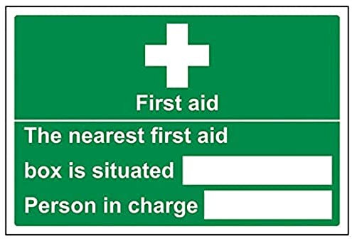 V Safety First Aid General - First Aid Box Situated - 200 x 150 mm Safety Sign
