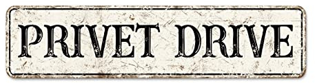 Privet Drive Street Custom Signs Outdoor Metal Privet Drive Signs Vintage Drive Decor Decorative Sign Farmhouse Metal Wall Sign Rustic Wall Art For Bedroom Kitchen Cafe Bar Office Garage 24x6in
