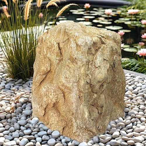 Abdeckfelsen Gartenfelsen Sandstein Optik Kunstfelsen Trafohaus 28x40 cm Pumpenabdeckung