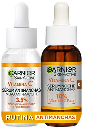 Pack Antimanchas Sérum Antimanchas Día con 3,5% Vitamina C, Niacinamida y Ácido Salicílico + Sérum Antimanchas Noche con 10% Vitamina C Pura