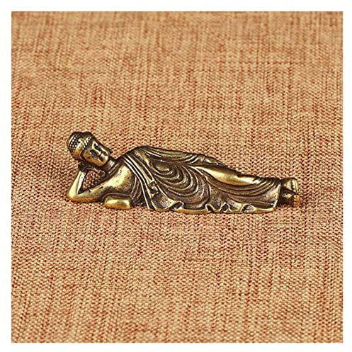 AVFORA Dekoration Mini Retro Golden Liegende Amitabha Buddha Statue Buddha Skulptur Figuren Kupfer Reines Messing Dekoration Buddha Statue