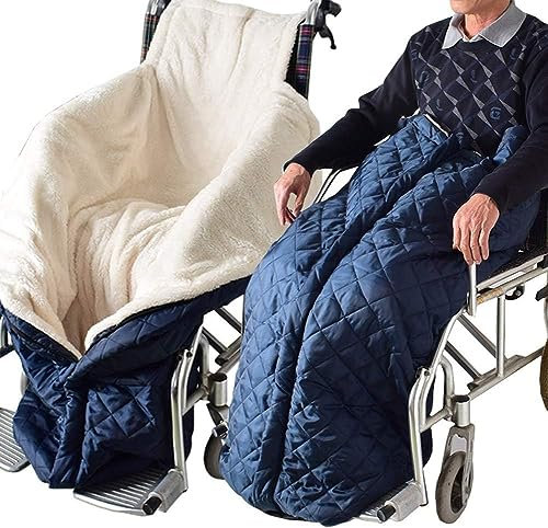 BLUEZY Rollstuhlschlupfsack Schlupfsack Winter,Rollstuhlsack Schlupfsack Rollstuhlsack Warm Rollstuhlsack,Winter Fusssack Schlupfsack Gefütterter Schlupfsack für Rollstuhlfahrer Windfeste warme Decke