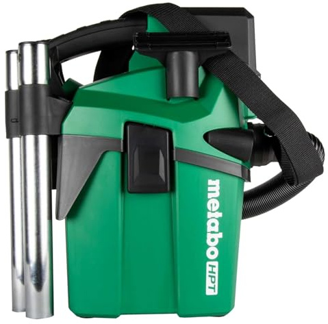 Metabo HPT 18V Cordless Wet/Dry Vacuum, 1.6 Gallon HEPA Filter Vacuum, Powerful 74 CFM Airflow, 8 ft. of Stretchable Hose, Eco and Boost Modes, Lightweight Design, Tool Body Only, RP18DAQ4