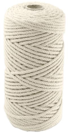 IMROPE Cuerda de yute blanca de 4 mm x 200 pies, cordel para jardinería, tomate, escalada, plantas, corbata, floristería, manualidades, envoltura de regalos, decoración de embalaje