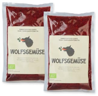 Wolfsgemüse - frisches, fermentiertes Bio-Gemüse für Hunde - getreidefrei und ohne künstliche Zusätze - 100% natürlich - ausgewogene Rohfütterung - Barf - Ergänzungsfuttermittel (2 Packungen)