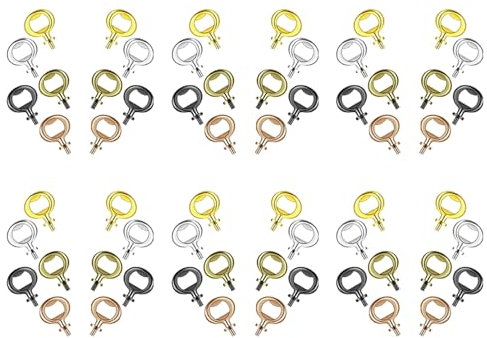 Gisoanudt 60 Pezzi Apribottiglie Inserti Kit Apribottiglie Hardware Inserto Apri Birra per Matrimonio Fai da Te Progetto di Tornitura del Legno