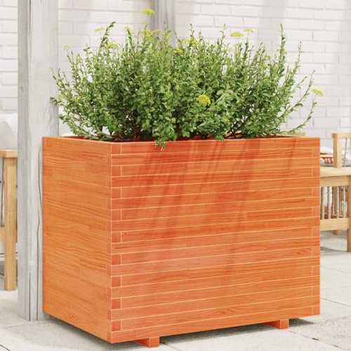 DYRJDJWIDHW Pot Plastique Plante,Pot Terre Cuite Grande Taille,Jardinière Cire Marron 90x60x72 cm Bois de pin massifConvient pour Les patios, Les balcons et Les Jardins