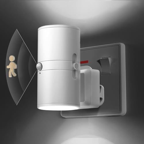 LOHAS-LED Motion Sensor Night Light,Motion Activated Night Light Plug in | 0-100LM Dimmable Night Lights, 6000K Cool White, Motion Sensor Light Indoor for Bathroom Stairway Hallway Bedroom