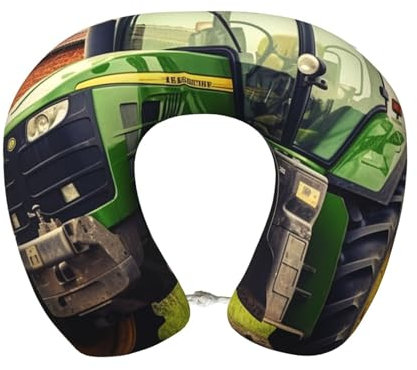 STVYUKL Tractor Theme Travel Pillow Neck Rest Soft Comfortable Memory Foam Travel Neck Pillow U-Shaped Sleeping Rest Cushion Travel Accessories for Airplane Car and Office