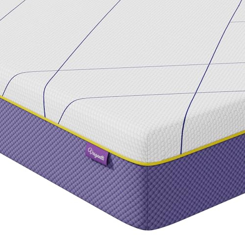 Vesgantti Single Mattress, 20CM Gel Memory Foam Single Mattress with CertiPUR-US Certified Foam for Pressure Relief & Cooling Comfort - Medium Firm, 90x190x20cm, Lavender Purple