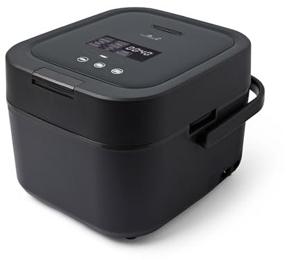 Yum Asia Hotaru olla arrocera de inducción (IH) con recipiente de cerámica (3 tazas, 0,54 litros), 7 funciones para arroz, 5 funciones multifunción, pantalla LED (Gris pizarra)