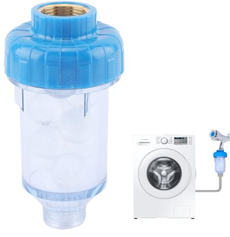 CYSFETENA Wasserfilter Waschmaschine mit Silikon-Phosphor-Kristallen，Vorfilter für Leitungswasser, entfernt Rost Sedimente und Verunreinigungen, geeignet für Wasserhahn (3/4)