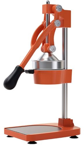 Exprimidor manual de acero inoxidable con principio de exprimido por gravedad y embudo dividido, diseño desmontable. Ideal para restaurantes, familias, bares, fruterías y cafeterías (A: Naranja).