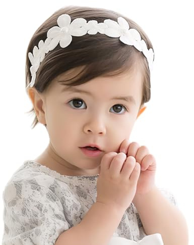 GGUFAY fascia per bambini, Fasce Ragazze Nylon Elasticizzato Accessori, matrimonio bambini fascia per capelli fascia neonato, per Capelli Fatti a Mano per Neonati Bambini Bambine(A)