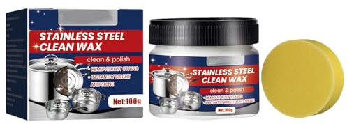 KOAHDE Crème De Polish Métallique,Cire Propre pour Acier Inoxydable,Pâte de Polissage pour Métal,Pâte de Nettoyage Magique pour Acier Inoxydable