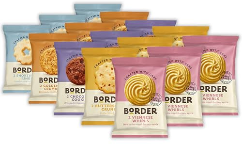 Border Biscuits Variety Bundle Hamper Set of 15 x 2 pack Biscuits (3 Packs of 5 Different Varieties, Individually Wrapped) (15 Packs Total) | 3 Packs of 5 Different Varieties