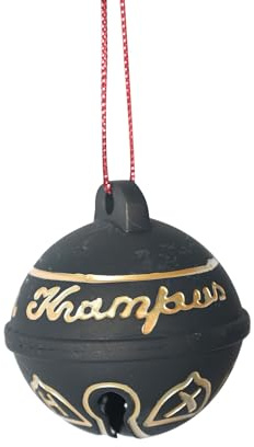 Krampus Glocke Gothic Weihnachtsdekoration – Krampus Weihnachtszierde Metallische Klingel mit Glocke