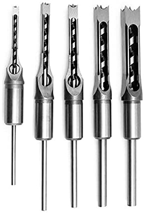 Set di 5 frese per fori Trapano a foro legno Incudine mortai in acciaio con scanalatura U lo scarico delle scaglie funziona macchina ideale MDF cartone pressofuso pino tiglio