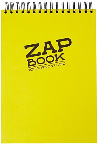 Clairefontaine 8356C - Skizzenblock Zap Book (ideal für Skizzen und Zeichnungen, geeignet für Trockentechniken, mit Spiralbindung, DIN A4, 21 x 29,7 cm) 1 Stück farben sortiert