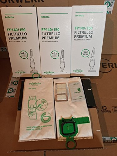 6 sacchetti + 6 PROFUMI Originali compatibile con Modelli VK 140 150 Aspirapolvere Originale
