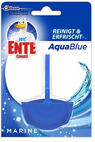 WC-Ente Toiletten Duftspüler, WC-Stein für Frische und Sauberkeit bis zu 3 Wochen, 40 g, WC-Ente Aqua Blue 4in1, 4er Pack (4 x 40 g)