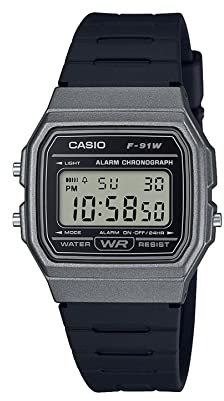 CASIO F-91WM-1BDF - Reloj Digital, Unisex Adultos, Color Negro