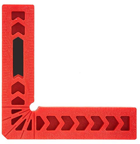 Hyuduo 90 Degree Positioning Clamp,L Type Right Angle Clamps Auxiliary Locator Type Corner Clamp for DIY Furnitures, Plastic Square Ruler Angle Holder for Carpenters Woodwork,DIY Enthusiasts(4Inch)