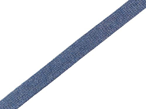 ALB Stoffe 1m Flach- und Hoodiekordel Cord Me Bliss Jeansblau Melange 20mm