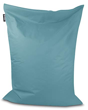 BuBiBag Sitzsack - rechteckiges Bodenkissen ohne Rand in 32 Farben und 3 Größen - Outdoor Sitzsäcke Indoor Beanbag für Kinder und Erwachsene (Hellblau-150x120 cm)