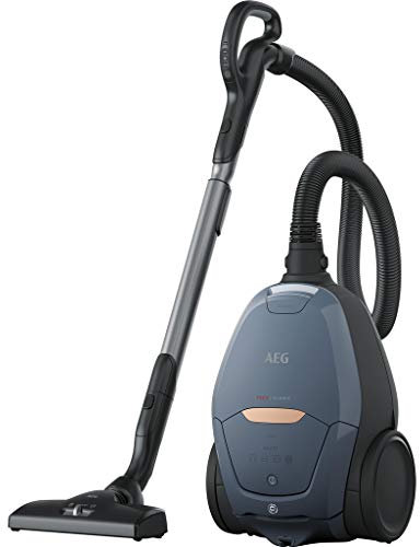 AEG VX82-1-5DB Staubsauger mit Beutel / XL-Softräder / 600 Watt / Zusatzdüsen und Staubbeutel / für Hart- & Teppichböden / 12m Aktionsradius / Denim Blue
