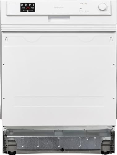 Sharp QW-HX12S47EW-DE Geschirrspüler Teilintegriert / 60 cm/E / 13 Maßgedecke / 3 Programme mit 50 min. Kurzprogramm/Weiß