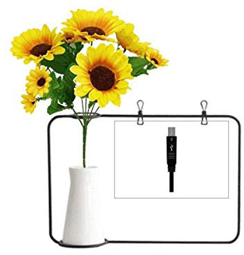 Beauty Gift Tarjeta artificial de la bendición de la botella de los jarrones del girasol del modelo del enchufe del USB del cable de carga