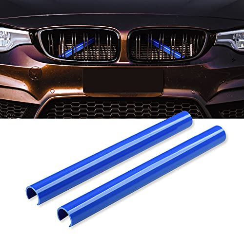 AggAuto 1 Paar Kühlergrillstreifen für BMW 3er G20 G21 E60 E61, Blau | Front-Kühlergrille Einsätze & Grill Inserts, passend für G28 F44 F52 Sedan Touring, Baujahre 2018–2021, einfache Montage