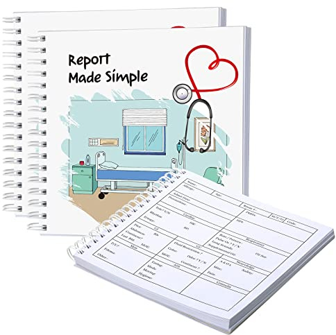 Marspark 2 Pack Nurse Report Sheet Notebook Nurse Essentials Nurse Made Simple Pocket Journals Notebook for Nursing Appreciation Gifts Clinical Supplies