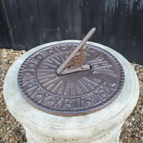 Esfera de hierro fundido | Escultura decorativa de metal de estilo antiguo para el hogar y el jardín